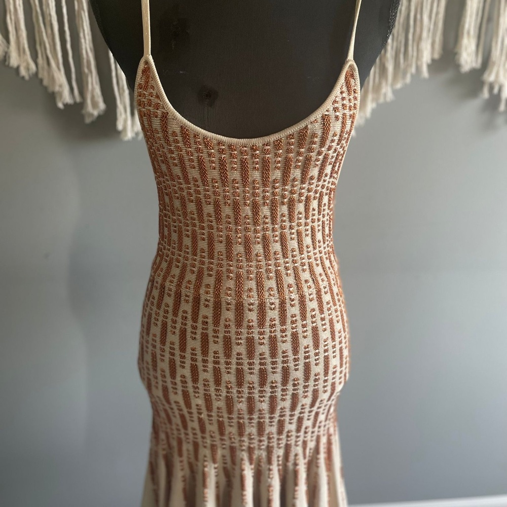 Alice+Olivia copper knit dress